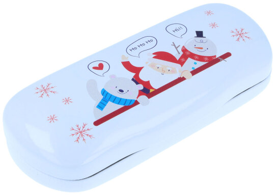 sehr leichtes Weihnachts-Brillenetui mit  wunderschönem Motiv - Ho Ho Ho