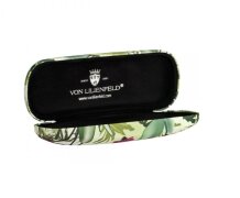 schönes Hartschalenetui mit floralem Microfaserbezug...