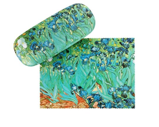 florales Kunstetui mit Microfaserbezug und Tuch - Vincent van Gogh: Iris
