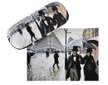 schönes Brillenetui mit Kunst-Motiv von Gustave Caillebotte: Paris im Regen