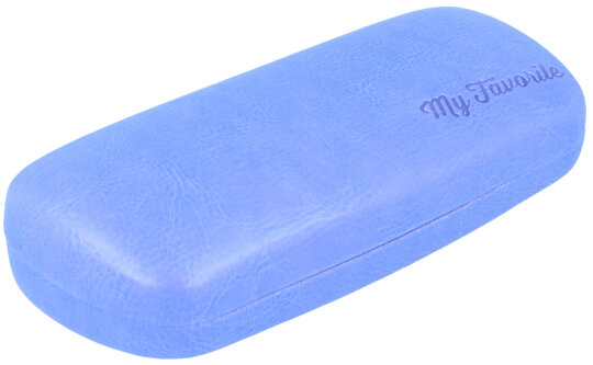 schönes Hartschalen-Etui mit Struktur-Kunstlederbezug - "MY FAVORITE" in Lila