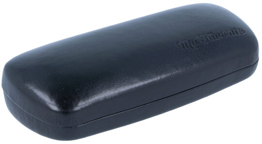 schönes Hartschalen-Etui mit Struktur-Kunstlederbezug - "MY FAVORITE" in Schwarz