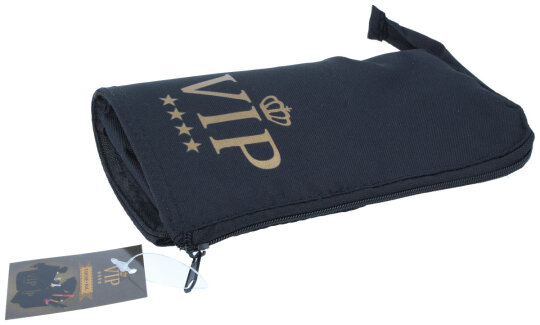 Moderne Universaltasche mit Reißverschluss mit goldenem VIP-Logo