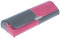 Kunstleder Brillenetui MARCEL glänzend pink-grau