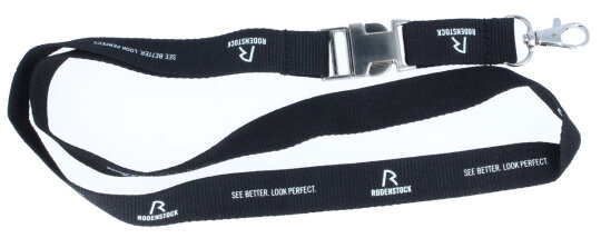 RODENSTOCK - klassicher Schlüsselband mit Schriftzug und Metallclip