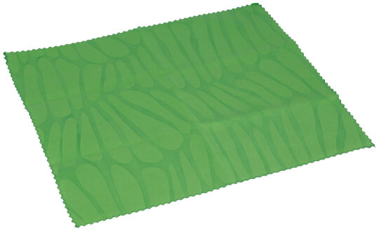 Ausgefallenes Microfasertuch mit Musterprägung in Grün
