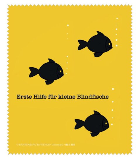 Brillenputztuch Blindfische von Rannenberg & Friends
