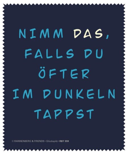 Microfasertuch / Brillenputztuch von Rannenberg & Friends "Im Dunkeln"