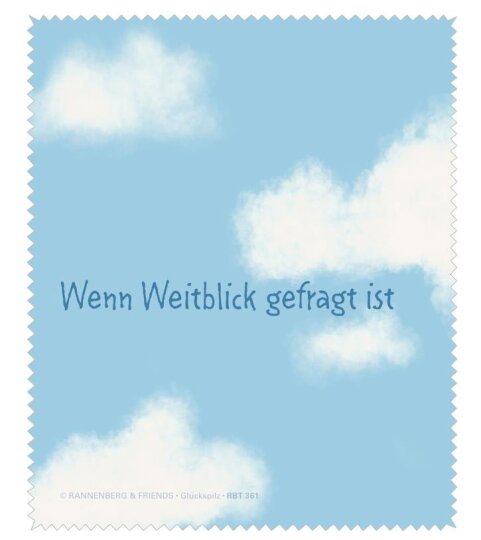 Microfasertuch / Brillenputztuch von Rannenberg & Friends "Weitblick"