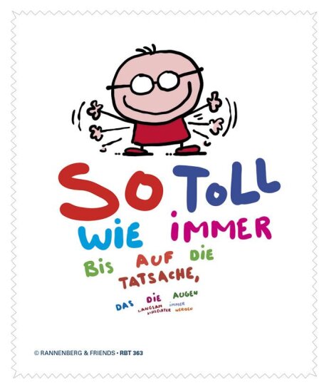 Microfasertuch / Brillenputztuch von Rannenberg & Friends "So toll"
