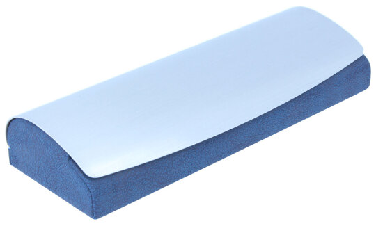 Schönes Brillenetui mit Magnetverschluss und metallischer Oberseite - RICHMOND - in Blau