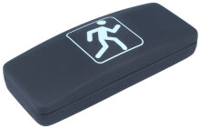 Schwarzes Hartschalen-Brillenetui mit Laufen-Symbol und...