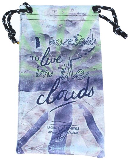 Stylischer Brillenetui-Stoffbeutel von TIMEZONE mit Aufdruck in Blau