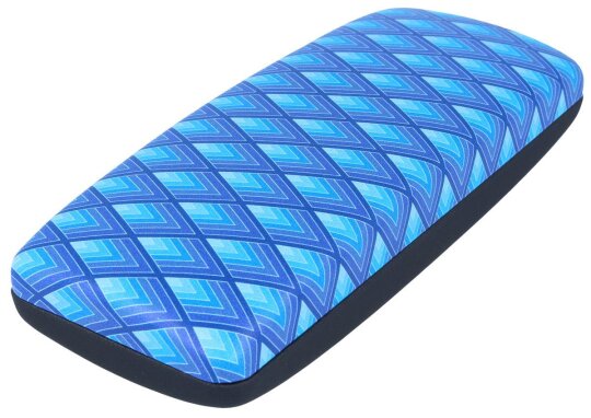 Cooles Hartschalen-Brillenetui mit blauem Design-Muster - MYKONOS