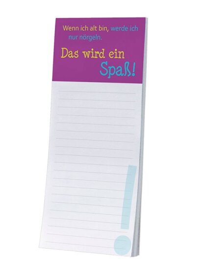 Praktisches Rannenberg & Friends Kühlschrank-Blöckchen "Wenn ich alt bin"