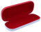 Lustiges Hartschalen-Brillenetui mit niedlichem Tiermotiv BUDDY und Metallscharnier in Rot