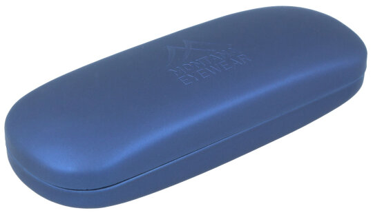 flaches, gummiertes MONTANA EYEWEAR Brillenetui in blau