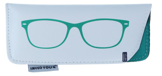 elegantes Fashy Einsteck-Brillenetui mit grünem...