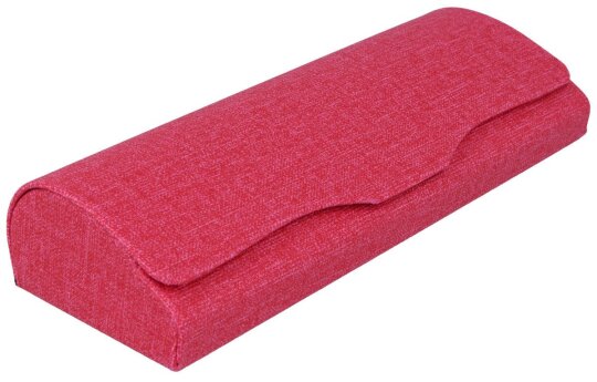 Handliches, robustes Brillenetui mit Strukturbezug und Magnetverschluss - ERIKA in Rot