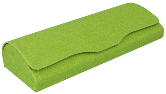 Handliches, robustes Brillenetui mit Strukturbezug und Magnetverschluss - ERIKA in Grün