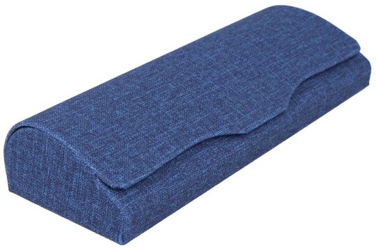 Handliches, robustes Brillenetui mit Strukturbezug und Magnetverschluss - ERIKA in Blau