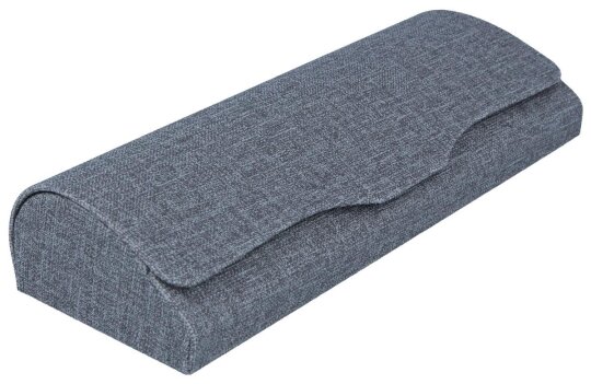 Handliches, robustes Brillenetui mit Strukturbezug und Magnetverschluss - ERIKA in Grau