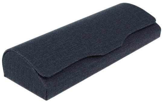 Handliches, robustes Brillenetui mit Strukturbezug und Magnetverschluss - ERIKA in Schwarz