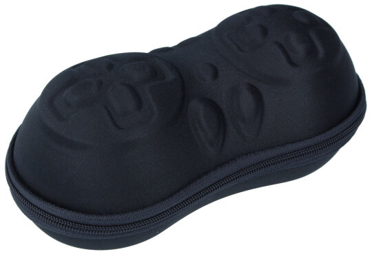 Cooles Kinderetui "Fighti" mit Reißverschluss in Gameboy-Form in Schwarz