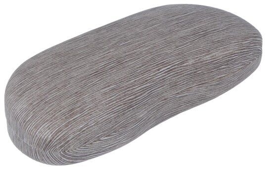 Strukturiertes Hartschalen-Brillenetui "Golzi" im modernen Holzdesign in Grau