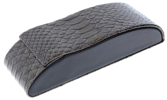 elegantes Klappetui mit Metall-Korpus TATTI  Schwarz/Schwarz