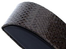 elegantes Klappetui mit Metall-Korpus TATTI  Schwarz/Schwarz