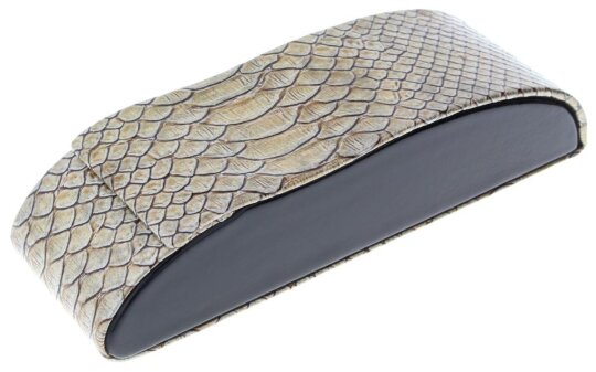 elegantes Klappetui mit Metall-Korpus TATTI  Silbergrau/Schwarz