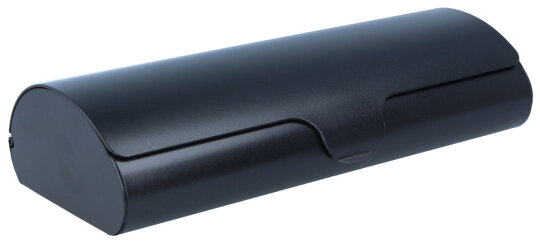 Satiniertes Aluminium-Brillenetui MAROSKI - Schwarz XL