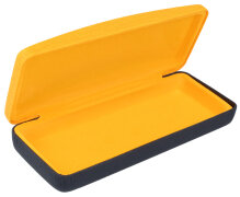 Schickes Hartschalen-Brillenetui mit Metallscharnier im...