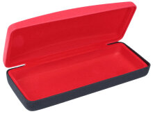 Schickes Hartschalen-Brillenetui mit Metallscharnier im...