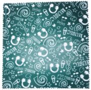 Polyclean Microfasertuch mit Motiv "Scribbles" 17,5 x 17,5 cm