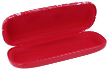 Rotes Hartschalen-Brillenetui "Happy" für...