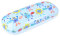 Hellblaues Hartschalen-Brillenetui mit Metallscharnier und coolem Monstermotiv