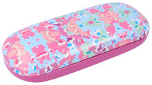 Pinkes Hartschalen-Brillenetui mit Metallscharnier mit...