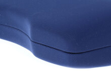 Blaues Hartschalen-Brillenetui "Jascha" mit glattem Silky-Bezug und hochwertigem Metallscharnier