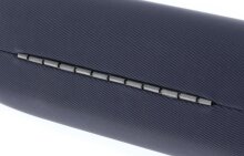 Graues Hartschalen-Brillenetui "Jascha" mit glattem Silky-Bezug und hochwertigem Metallscharnier