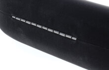 Schwarzes Hartschalen-Brillenetui "Jascha" mit glattem Silky-Bezug und hochwertigem Metallscharnier