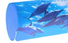 Schönes Hartschalen-Brillenetui "Blue Inspiration" mit tollem Delfin-Motiv