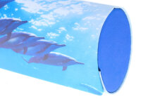 Schönes Hartschalen-Brillenetui "Blue Inspiration" mit tollem Delfin-Motiv