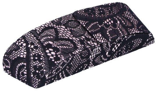 Steck-Brillenetui "DONNA" mit edler Blumen-Spitze und Magnetverschluss Rosa