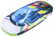 schönes Kunstdruck-Brillenetui mit weichem Microfaserbezug und Tuch - BLAUES PFERD von Franz Marc