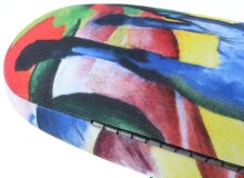 schönes Kunstdruck-Brillenetui mit weichem Microfaserbezug und Tuch - BLAUES PFERD von Franz Marc