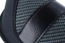 Extra großes Brillenetui aus hochwertigem Stoff mit Gürtelschlaufe in Schwarz