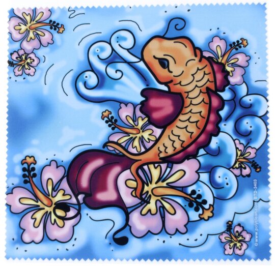 Microfasertuch mit Motiv "TATTOO KOI" von Polyclean