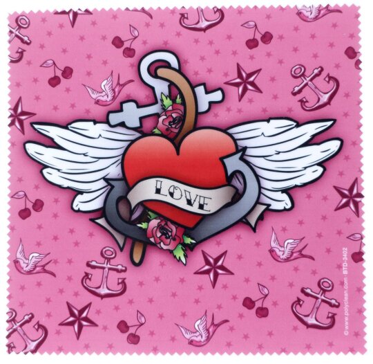 Microfasertuch mit Motiv "TATTOO HERZ" von Polyclean